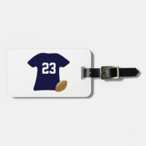 Your Football Shirt With Ball Travel Bag Tag at Zazzle