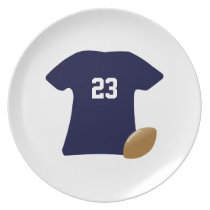 Your Football Shirt With Ball v2 Plate at Zazzle