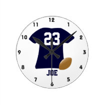 Your Football Shirt With Ball Wall Clock at Zazzle