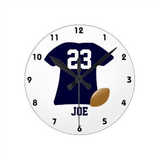 Your Football Shirt With Ball Wall Clock
