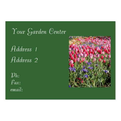 Your garden center business cards (front side)