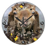 YOUR Goat's PHOTO Floral  Wall Clock wall clocks