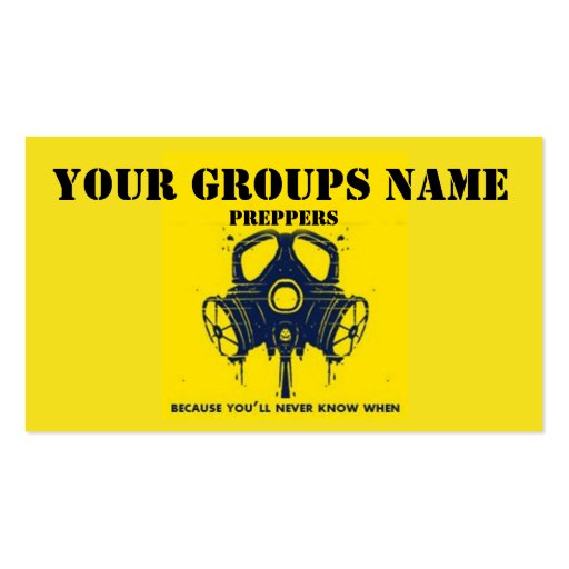 YOUR GROUPS NAME BUSINESS CARD TEMPLATES (front side)