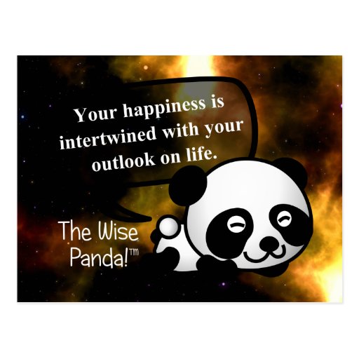 Your happiness depends on your outlook on life postcards