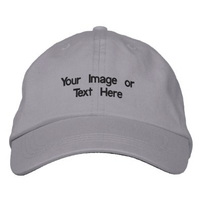 Your Image or Text Here - Customized Embroidered Baseball Caps by AutismZazzle