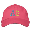 Your initial. Blue & Yellow Monogram. Customizable embroideredhat