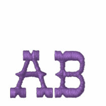 Your initials. Customizable Purple Monogram Embroidered Hooded Sweatshirt