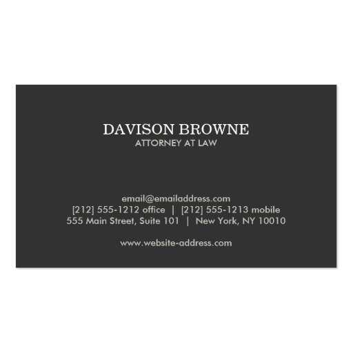 YOUR INITIALS LOGO/MONOGRAM on Taupe Business Card (back side)