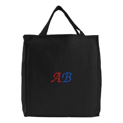 Your initials. Red & Blue Monogram. Custom Bag Your initials. Red & Blue Monogram. Custom Bag