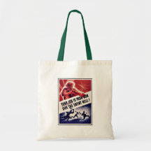 Your Job Is Your Gun Give The Enemy Hell Tote Bags