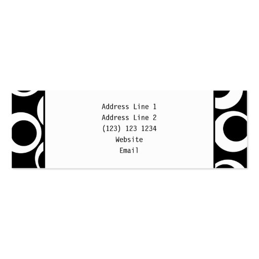 Your Letter. Black and White Monogram. Fun Pattern Business Cards (back side)