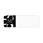 Your Letter. Black and White Monogram. Fun Pattern Labels