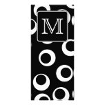 Your Letter. Black and White Monogram. Fun Pattern Rack Cards