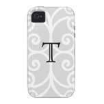 Your Letter. Black / White Swirl Monogram. Custom casemate cases