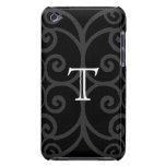 Your Letter. Black / White Swirl Monogram. Custom casemate cases