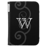 Your Letter. Black / White Swirl Monogram. Custom caseable cases