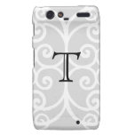 Your Letter. Black / White Swirl Monogram. Custom casemate cases