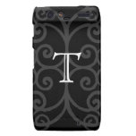 Your Letter. Black / White Swirl Monogram. Custom casemate cases