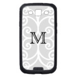 Your Letter. Black / White Swirl Monogram. Custom skinit case