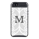 Your Letter. Black / White Swirl Monogram. Custom skinit case