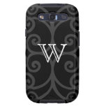 Your Letter. Black / White Swirl Monogram. Custom casemate cases