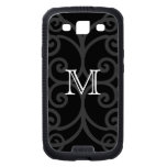 Your Letter. Black / White Swirl Monogram. Custom skinit case