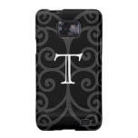 Your Letter. Black / White Swirl Monogram. Custom casemate cases