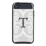 Your Letter. Black / White Swirl Monogram. Custom skinit case