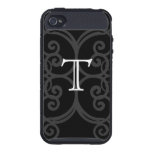 Your Letter. Black / White Swirl Monogram. Custom skinit case