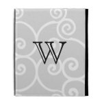 Your Letter. Black / White Swirl Monogram. Custom caseable cases