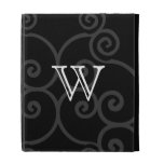 Your Letter. Black / White Swirl Monogram. Custom caseable cases