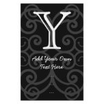 Your Letter. Black / White Swirl Monogram. Custom Flyer
