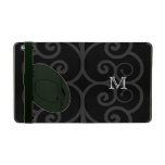 Your Letter. Black / White Swirl Monogram. Custom powis icase