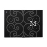 Your Letter. Black / White Swirl Monogram. Custom powis icase