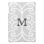 Your Letter. Black / White Swirl Monogram. Custom ipad mini cases