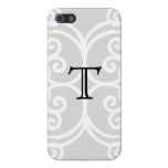 Your Letter. Black / White Swirl Monogram. Custom iphone cases