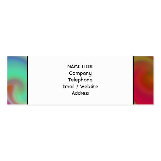 Your Letter, Colorful Swirls and Custom Monogram. Business Card Template (back side)