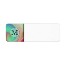 Your Letter, Colorful Swirls and Custom Monogram. Return Address Labels