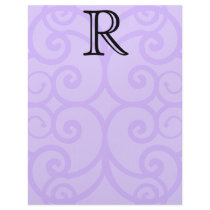 Your Letter. Custom. Lilac Purple Swirl Monogram. Letterhead Template