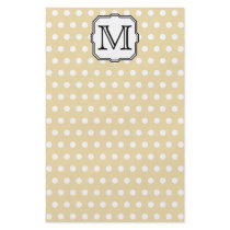 Your Letter. Custom Monogram. Beige Polka Dot. Custom Flyer