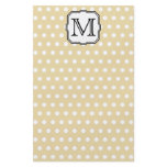 Your Letter. Custom Monogram. Beige Polka Dot. Custom Flyer