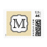 Your Letter. Custom Monogram. Beige Polka Dot. Stamps