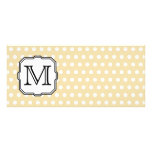 Your Letter. Custom Monogram. Beige Polka Dot. Custom Rack Card