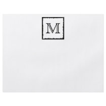 Your Letter. Custom Monogram. Black and White Custom Flyer
