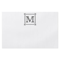 Your Letter. Custom Monogram. Black and White Custom Flyer