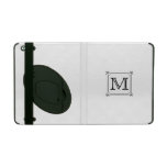 Your Letter. Custom Monogram. Black and White. iPad Cover