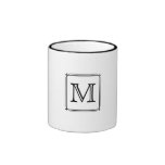 Your Letter. Custom Monogram. Black and White Mug