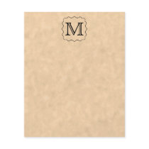 Your Letter. Custom Monogram. Black & Parchment Personalized Flyer