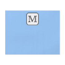 Your Letter. Custom Monogram. Blue Black White. Flyers