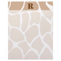 Your Letter. Custom Monogram Giraffe Print Design Letterhead Template